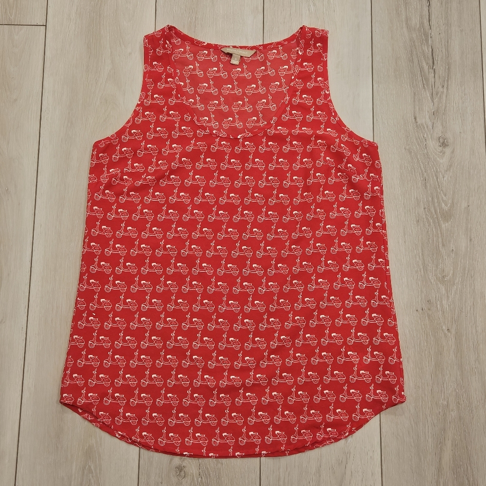 Banana Republic Sleeveless Tank Top, Moped, Pinkish Red, Small